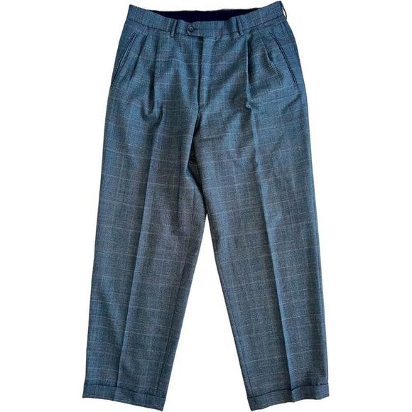 Ermenegildo Zegna Men’s 44R Gray Glen Plaid Wool Suit Jacket & Pants - Picture 3 of 11